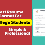 Best Resume Format for College Students (Simple & Professional)